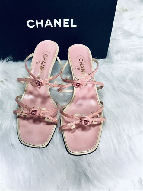 chanel rose shoes|original chanel women shoes.